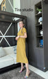 TIRA Round Neck Half Sleeves Mid Length Dresses